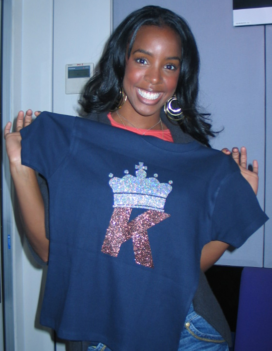 Kelly Rowland T-shirt at BBC 1Xtra